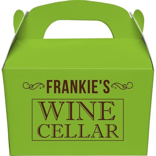 Vintage Wine Cellar Gable Favor Boxes